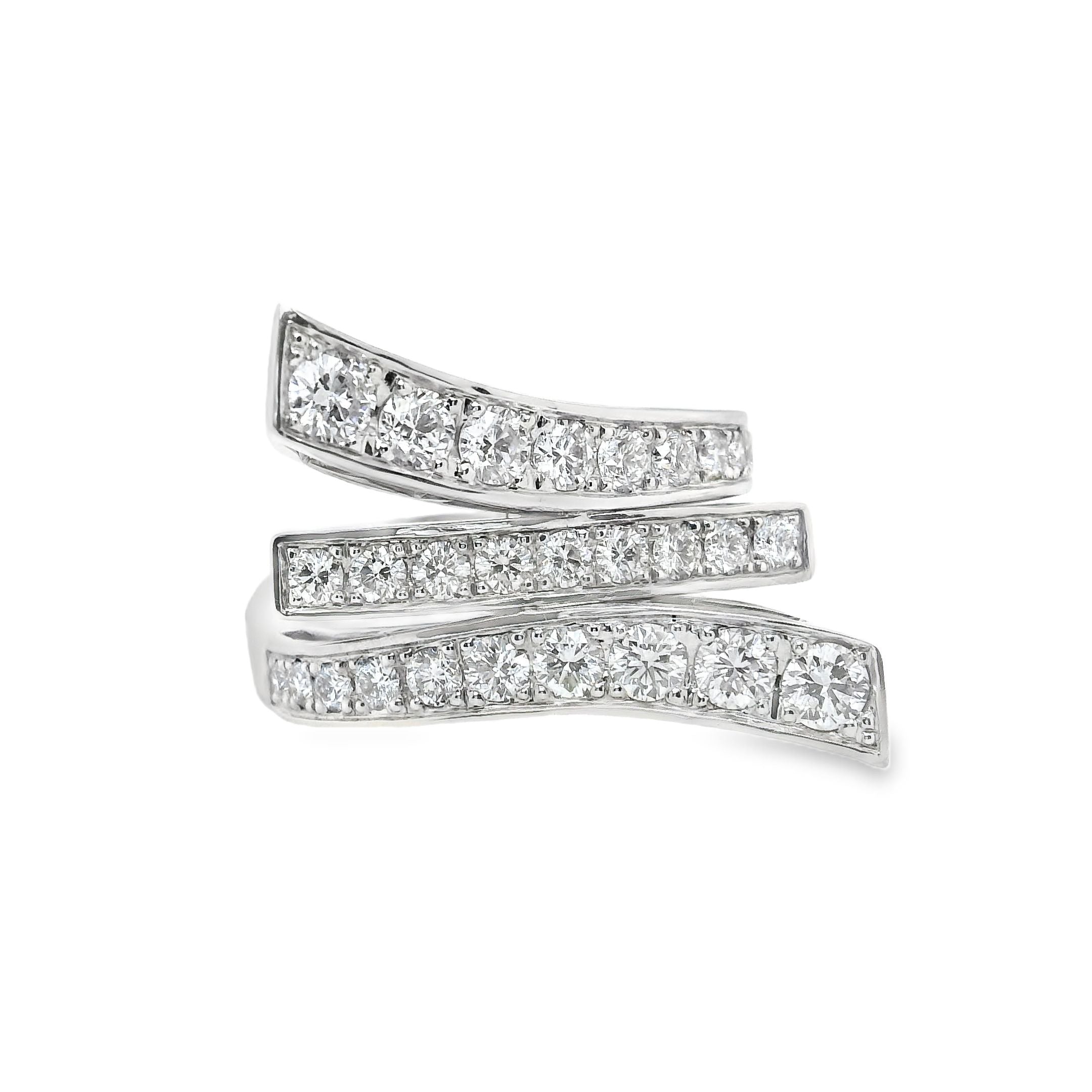 Fancy 3 Band Diamond Ring