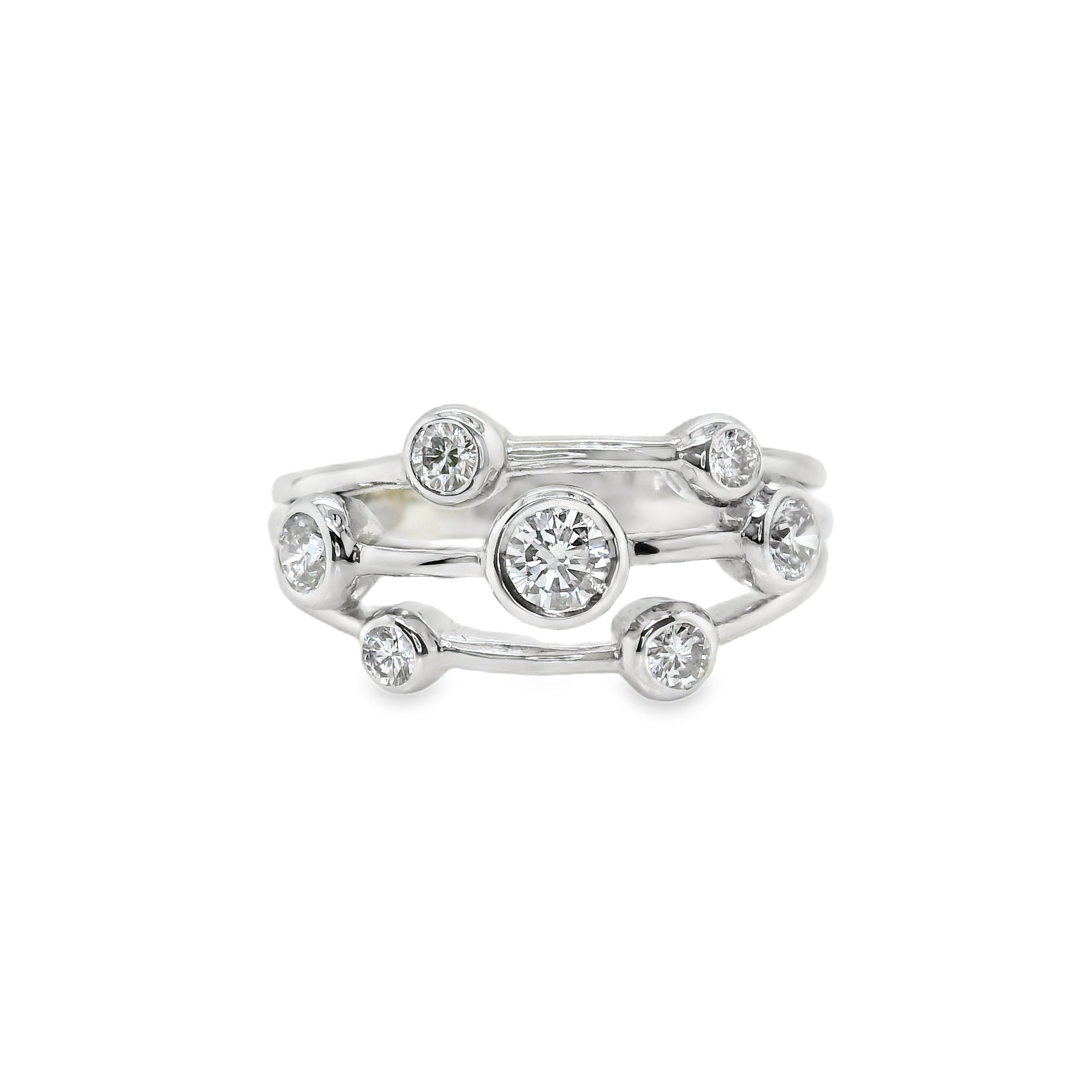 Fancy White Gold and Diamond Ring